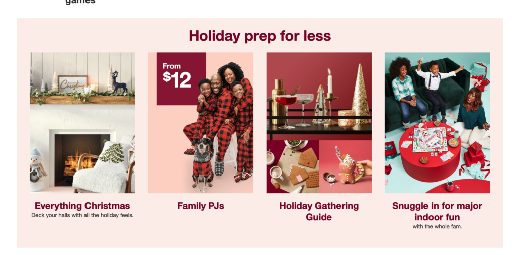 Target Holiday Homepage