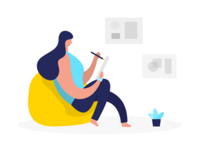 Icon of woman working