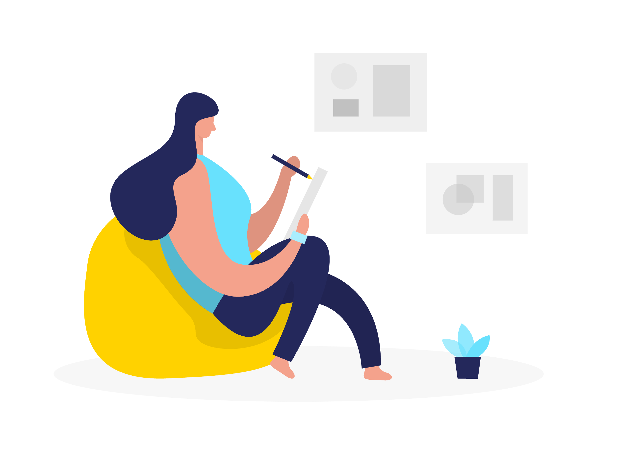Icon of woman working