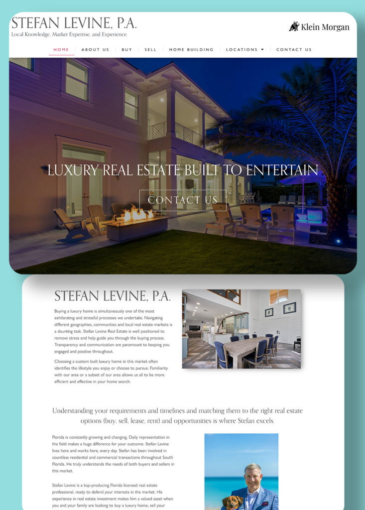 Case Study for Luxury Real Estate Website built for Stefan Levine