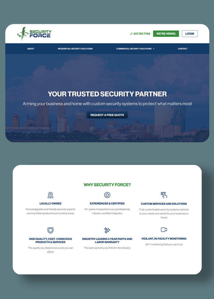 JDR Web Case study for Security Force Web site.
