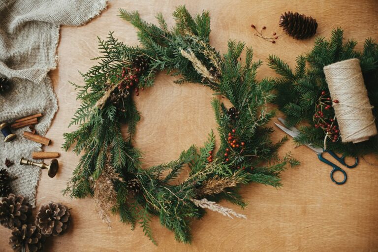 rustic holiday wreath